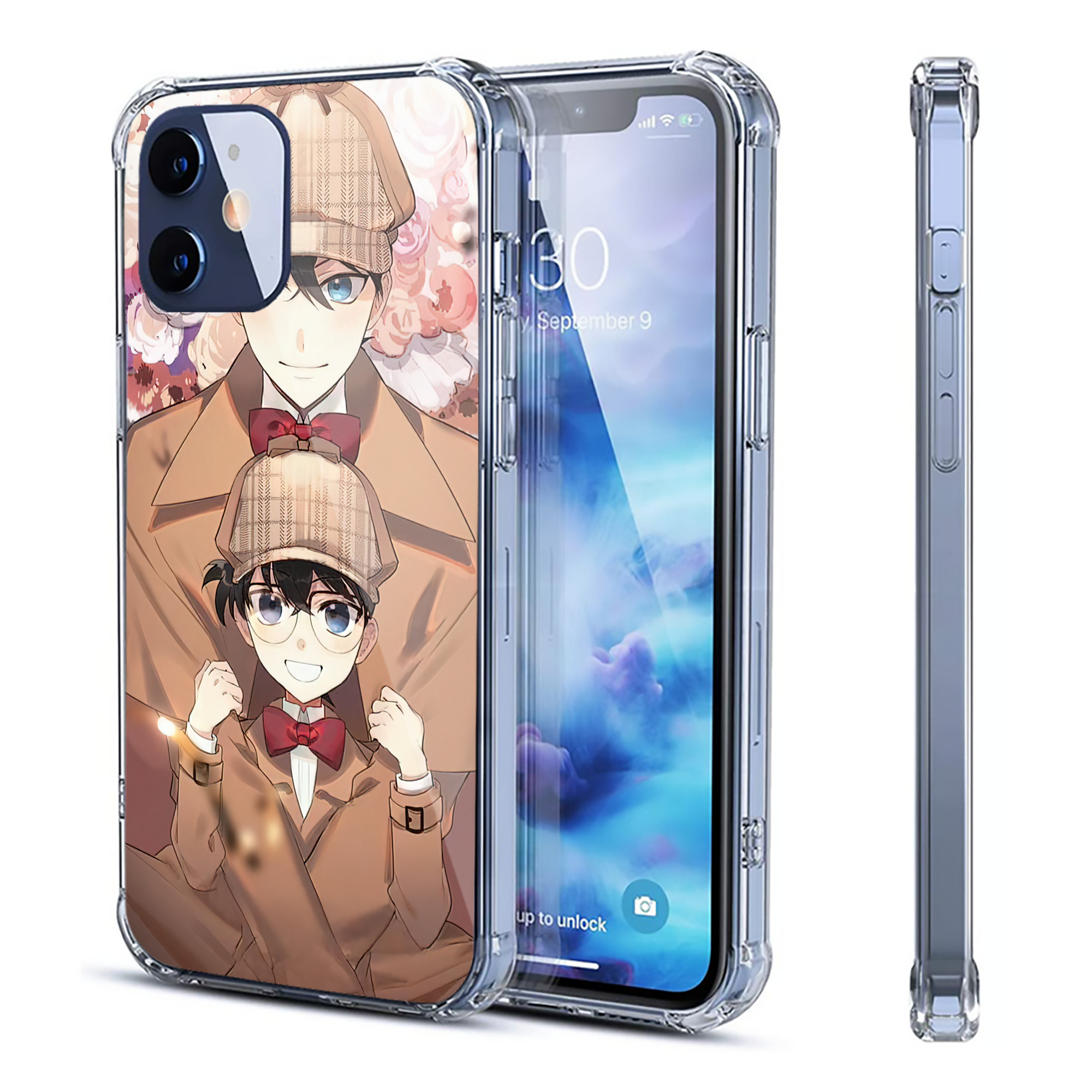 （画像用） 名探偵コナン Detective Conan 【iPhone 12シリーズ対応】透明スマホケース（クリアソフトケース）